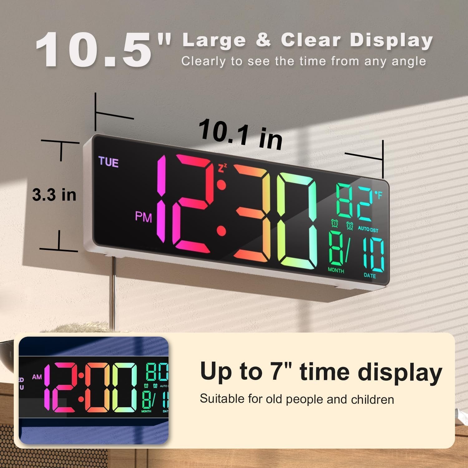 Colorful Digital Alarm Clock - Image 8