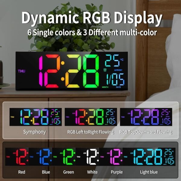 Colorful Digital Alarm Clock - Image 5