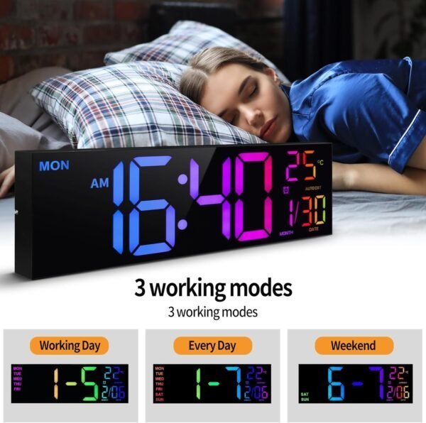 Colorful Digital Alarm Clock - Image 2