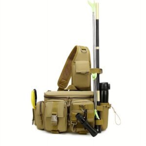 1pc Multi-functional Single Shoulder Backpack, Large Capacity Diagonal Waterproof Chest Bag, Simple Outdoor Storage Bag