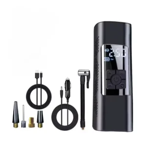 Cordless Car Air Pump, Portable Air Compressor for Cars, Motorcycles, Bicycles, Electric Tire Inflator with LCD Digital Display