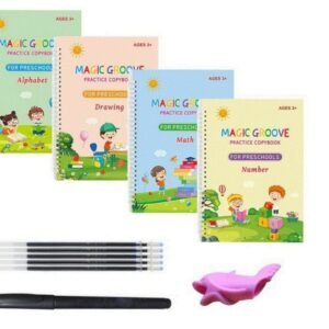 Reusable Magic Notebook for Children 3D Grooved Calligraphic Writing (Buy only 4 books (690zk))