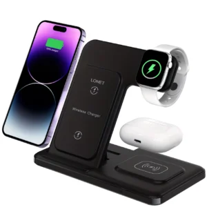 A Versatile 3-In-1 Foldable Wireless Charging Station with a Fast Charging